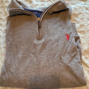 Gray pull over quarter zip